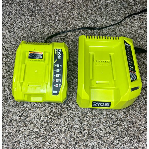Genuine OEM Ryobi chargers OP406VNM and OP400 - set of 2 no batteries - Picture 1 of 8